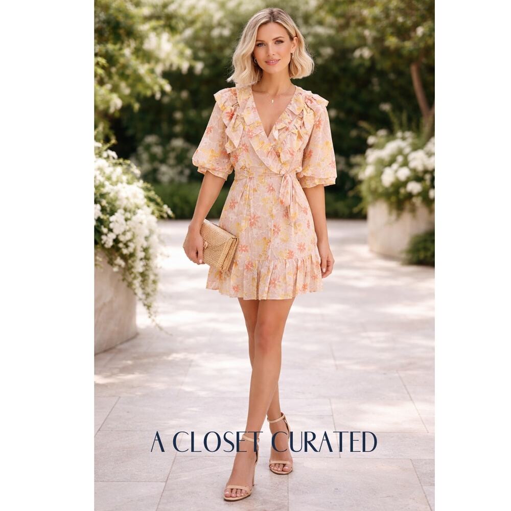 Magali Pascal Maddie Mini Dress Large Yellow NWT